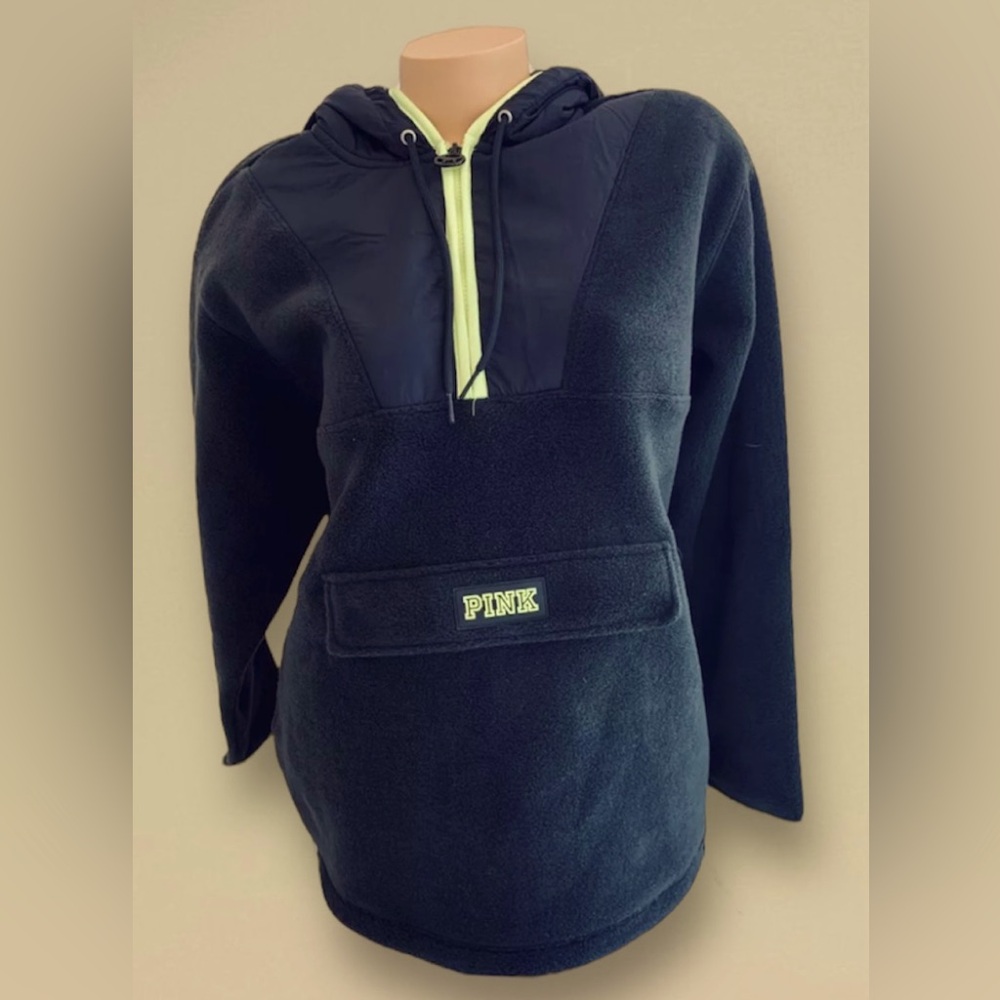 Hoodie Sweater Victoria’s Secret Pink Warm Fleece Outerwear Black Medium